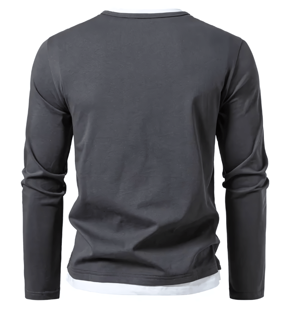 Juan | Camiseta de manga larga premium de algodón peinado