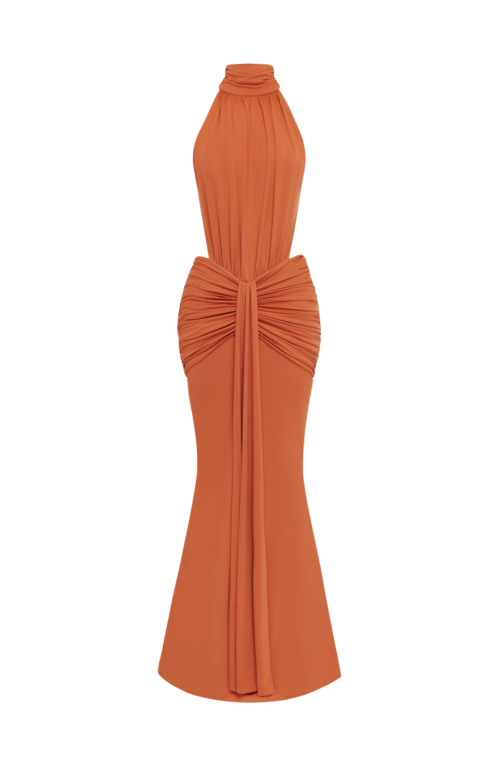 Vestido largo Thekla - Naranja quemado