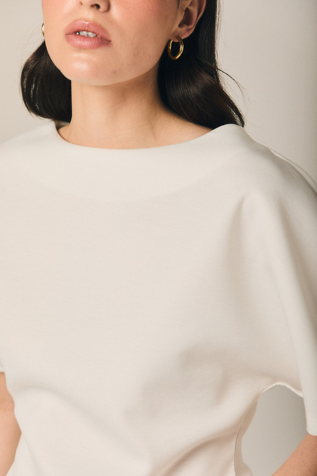 Top manga corta neopreno blanco