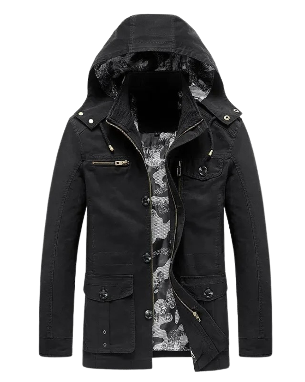 Chaqueta elegante con múltiples bolsillos