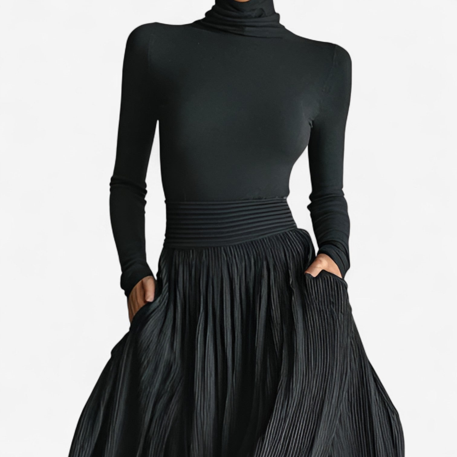 Raquel - Vestido maxi de cintura alta