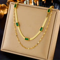 Collar Retro-Doble Capa Sorella Gem | Oro