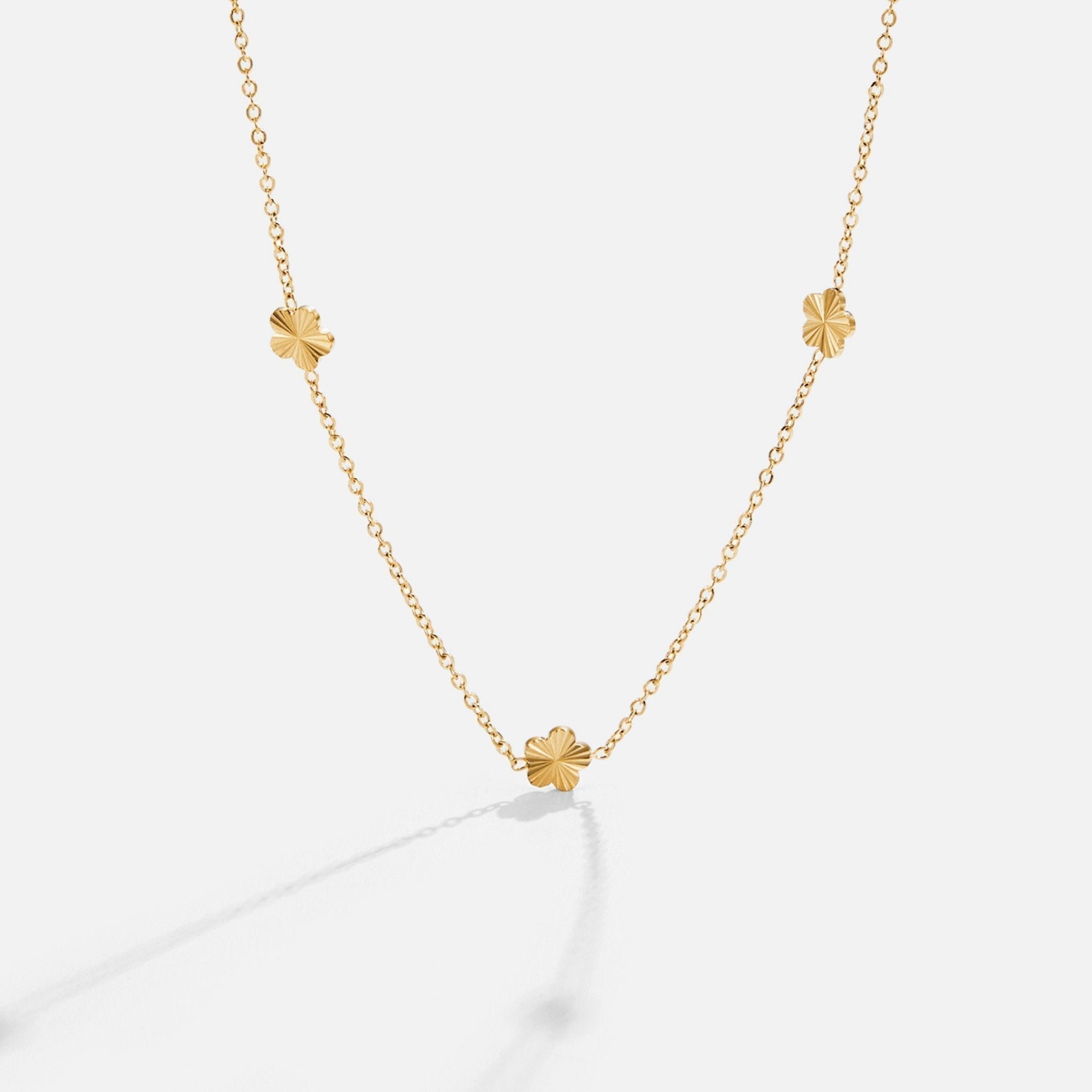 Collar de cadena de oro Blumen Power