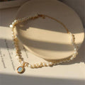 Collar de Perlas con Piedra Luna en Oro