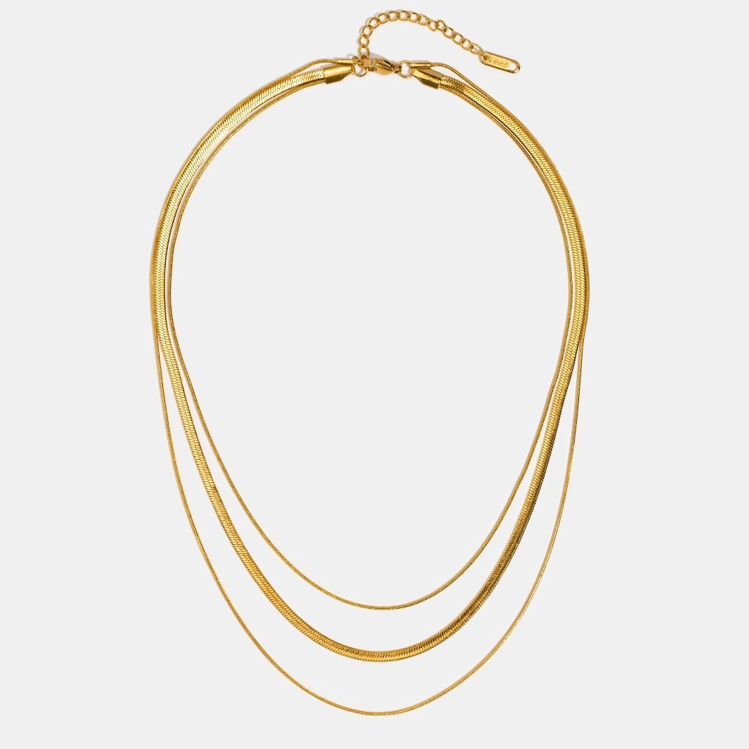 Collar de Oro Multicapa