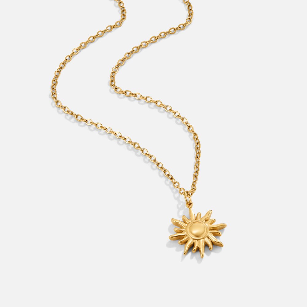 Collar de Rayos de Sol Dorados
