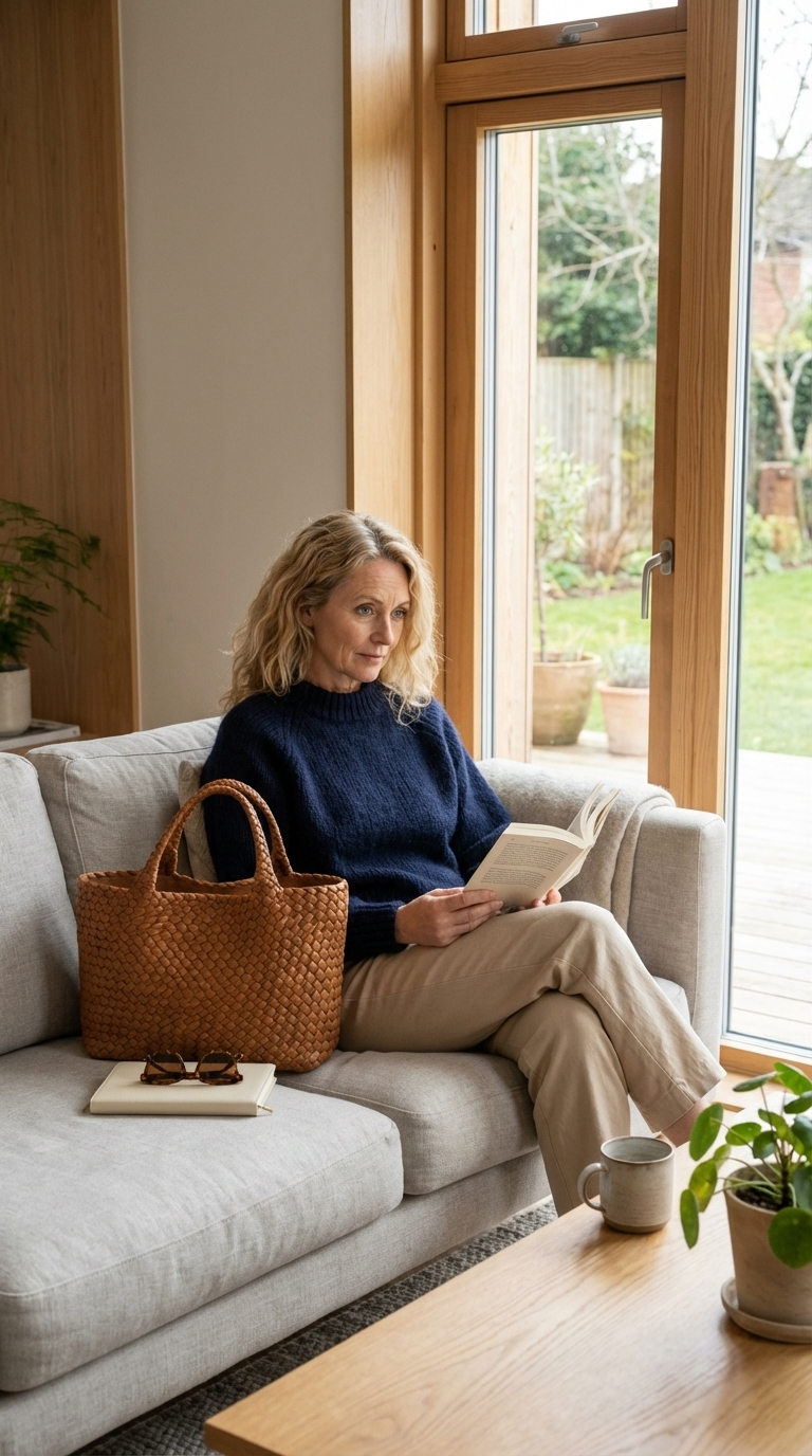 Renata | Lana bolso tote de cuero Artesanal