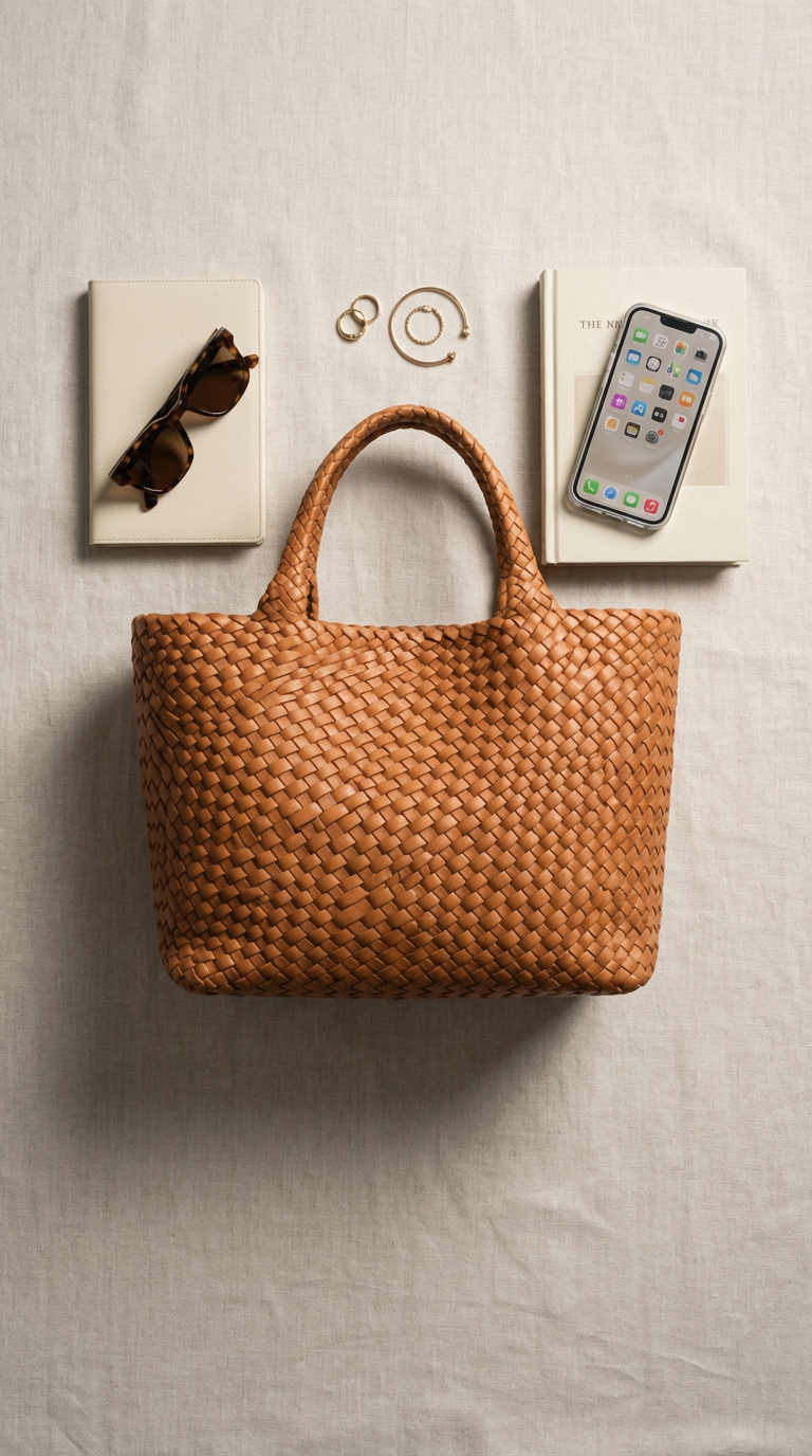Renata | Lana bolso tote de cuero Artesanal