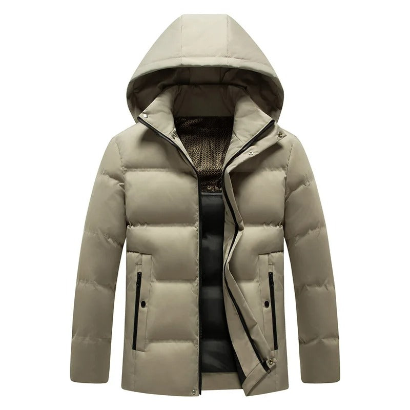 Elegante abrigo de invierno impermeable