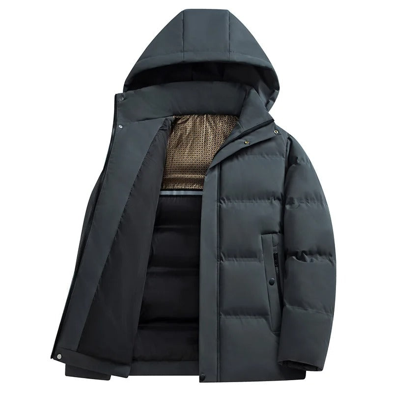 Elegante abrigo de invierno impermeable