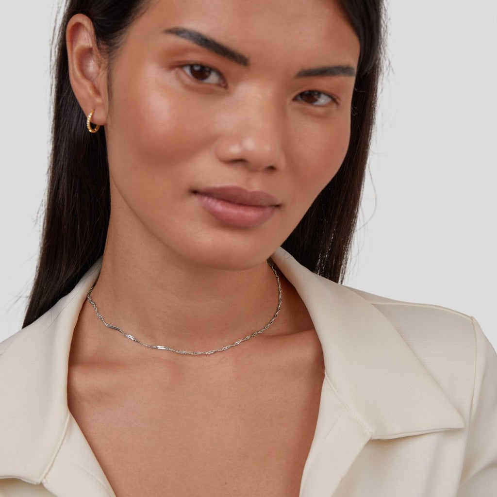Collar de Cadena Mila Twist Plata