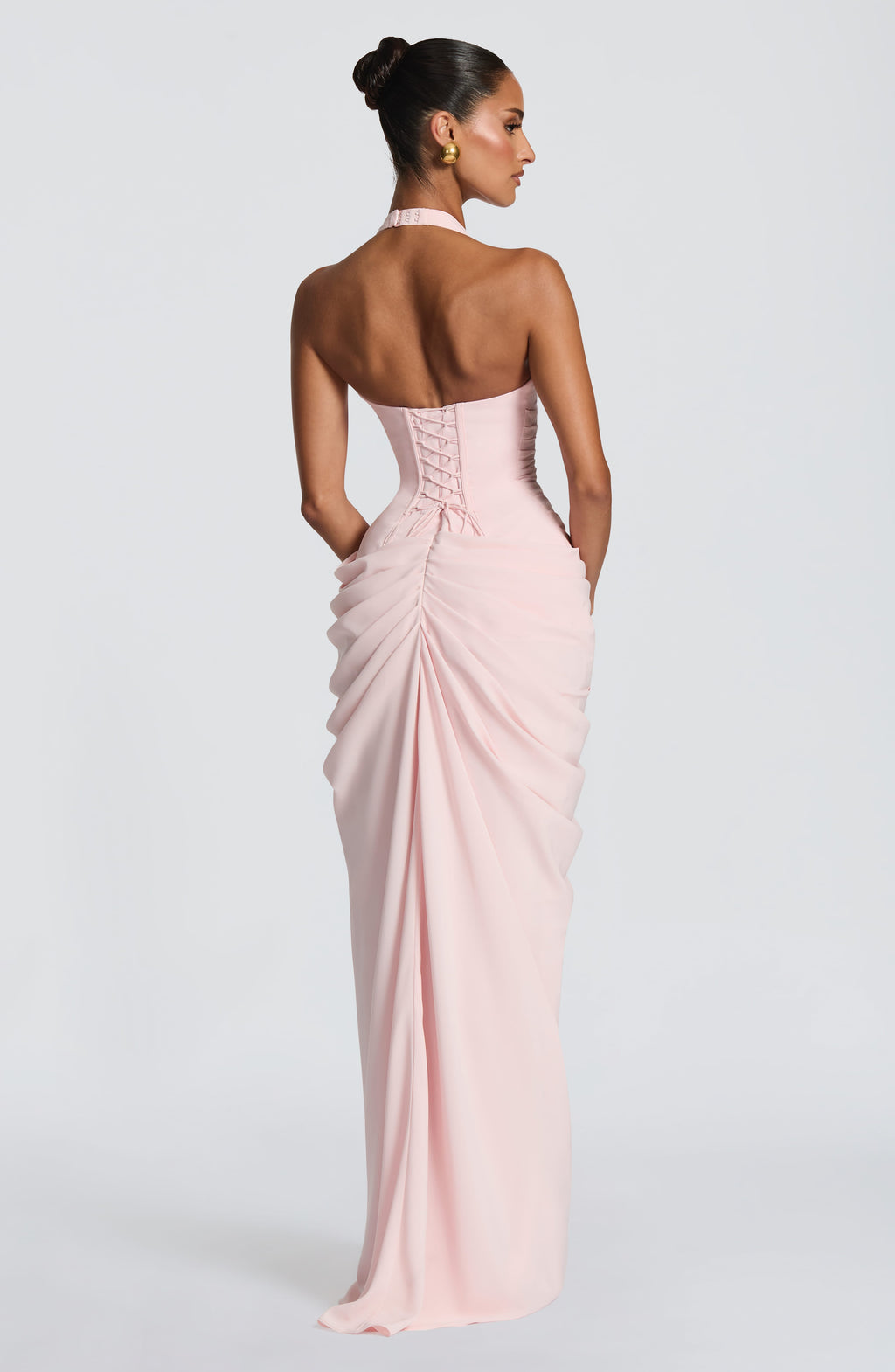Vestido largo Minette - Rosa empolvado