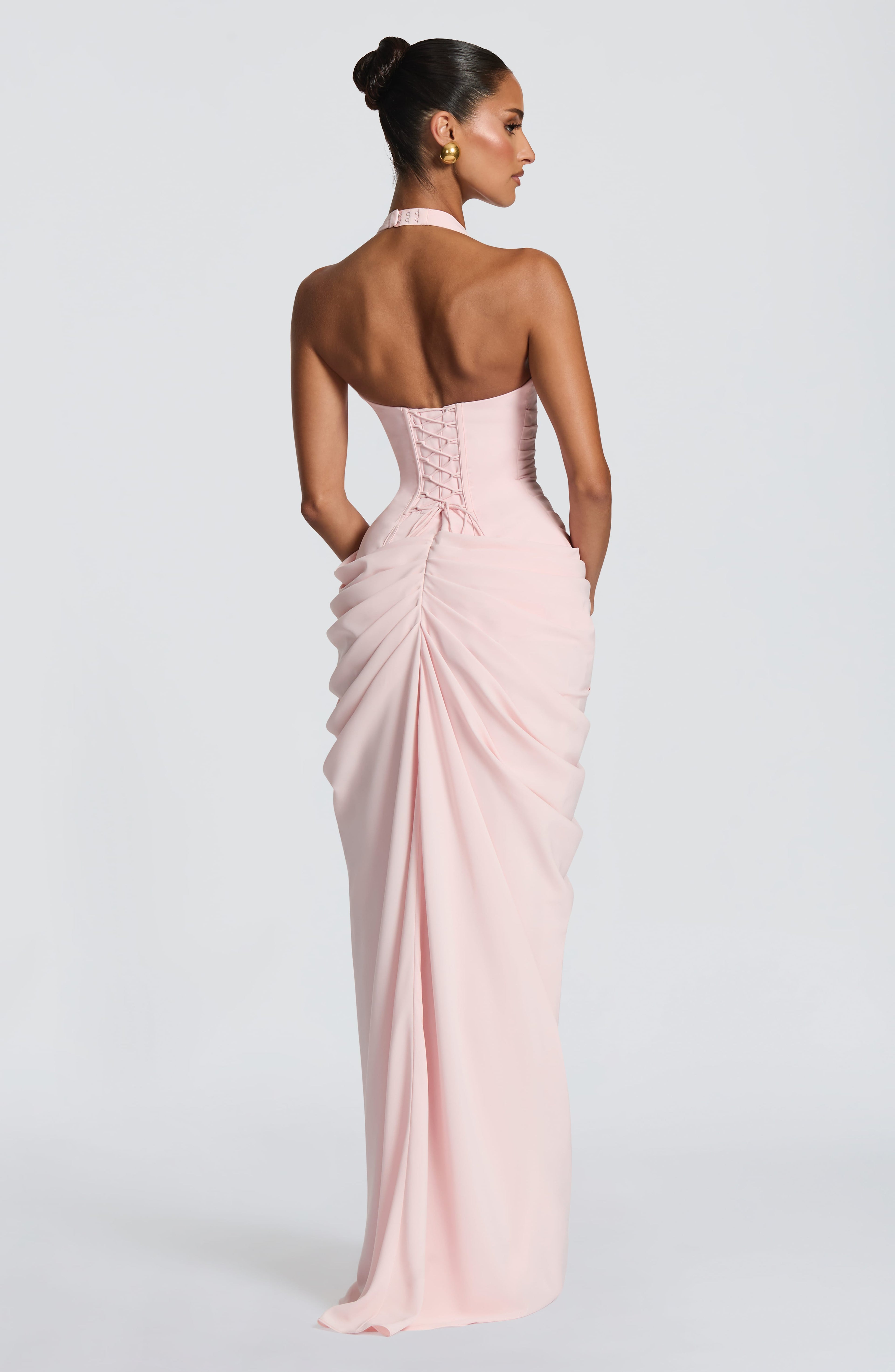 Vestido largo Minette - Rosa empolvado