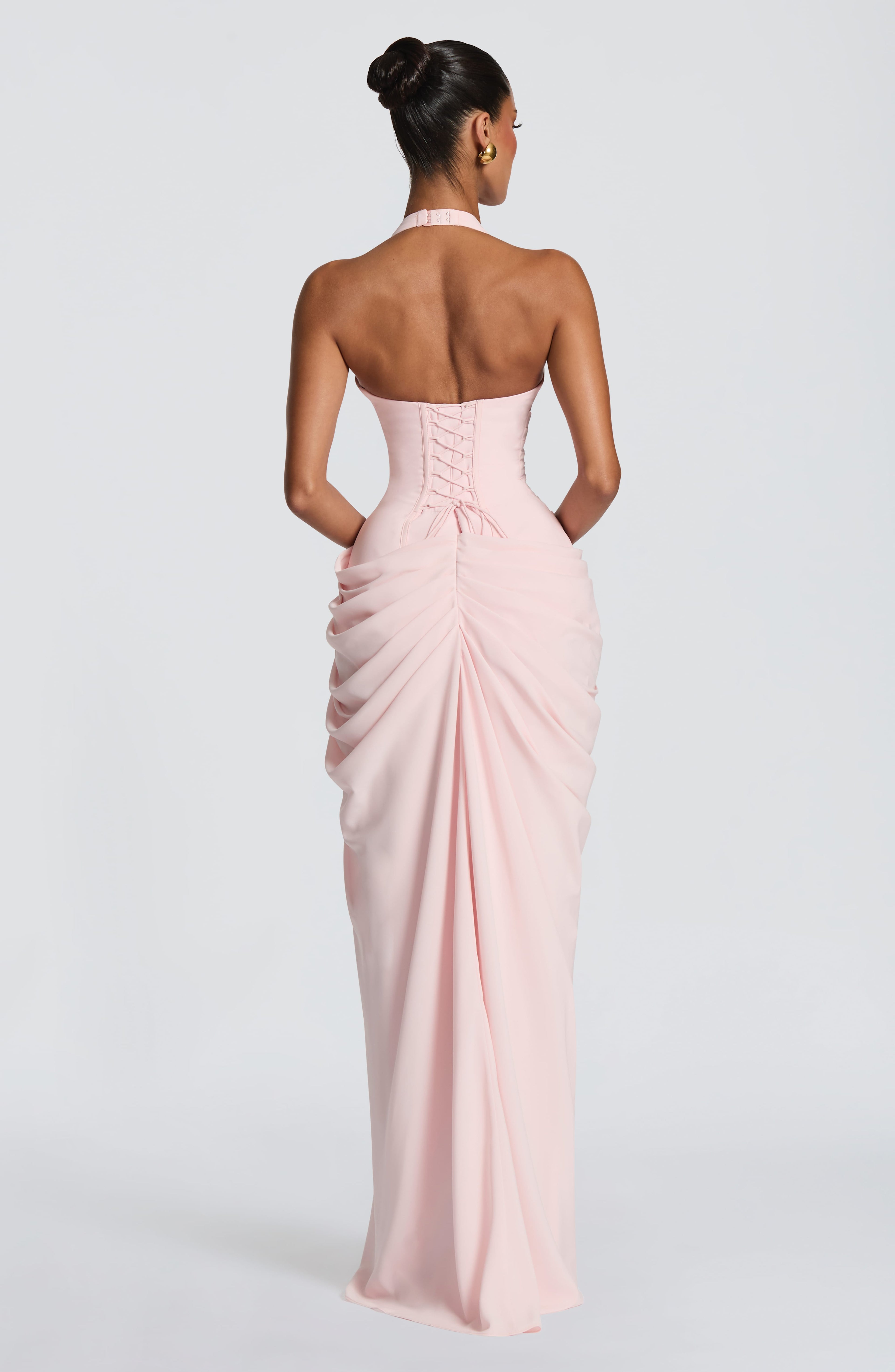 Vestido largo Minette - Rosa empolvado