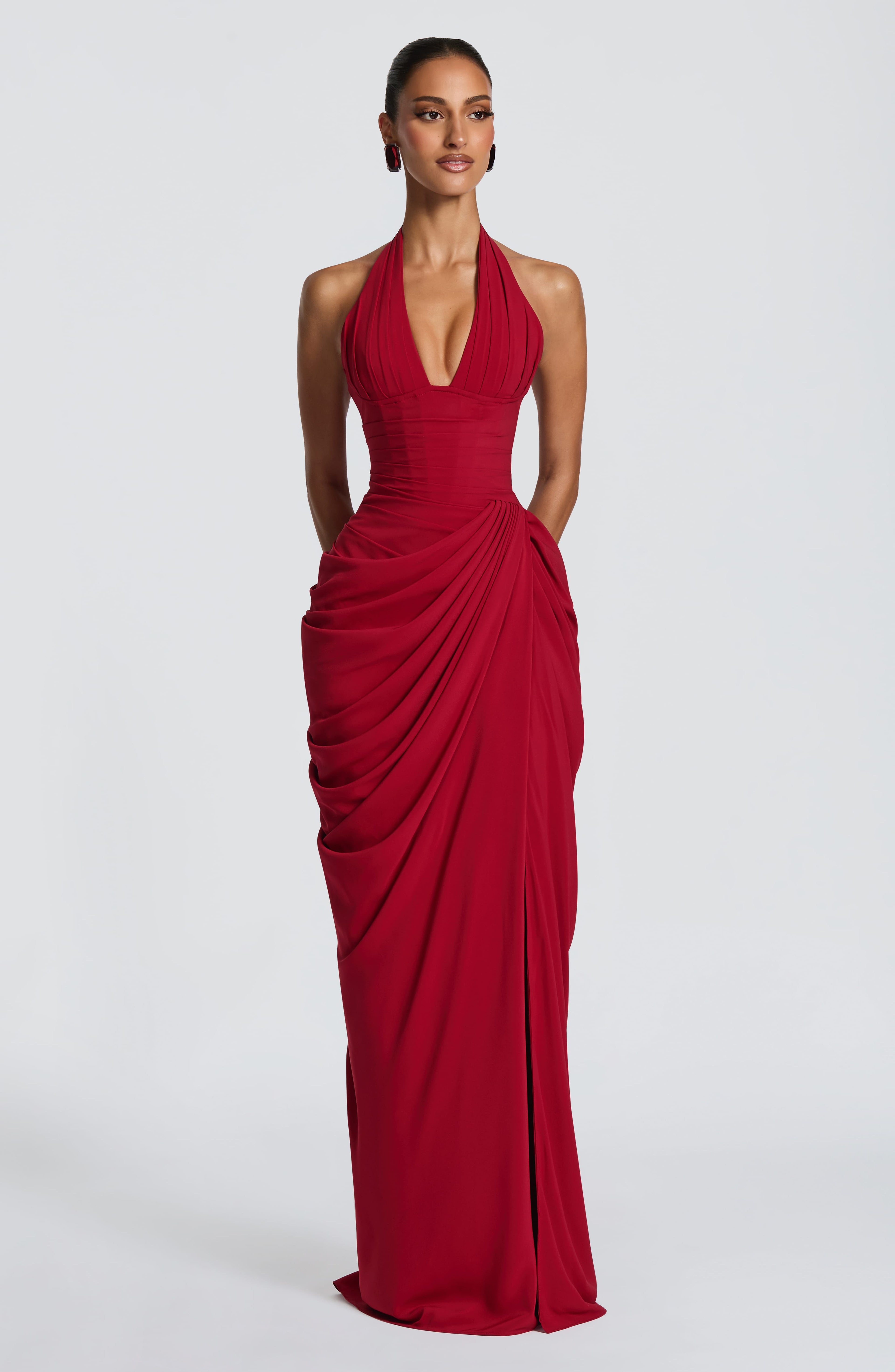 Vestido largo Minette - Rojo intenso
