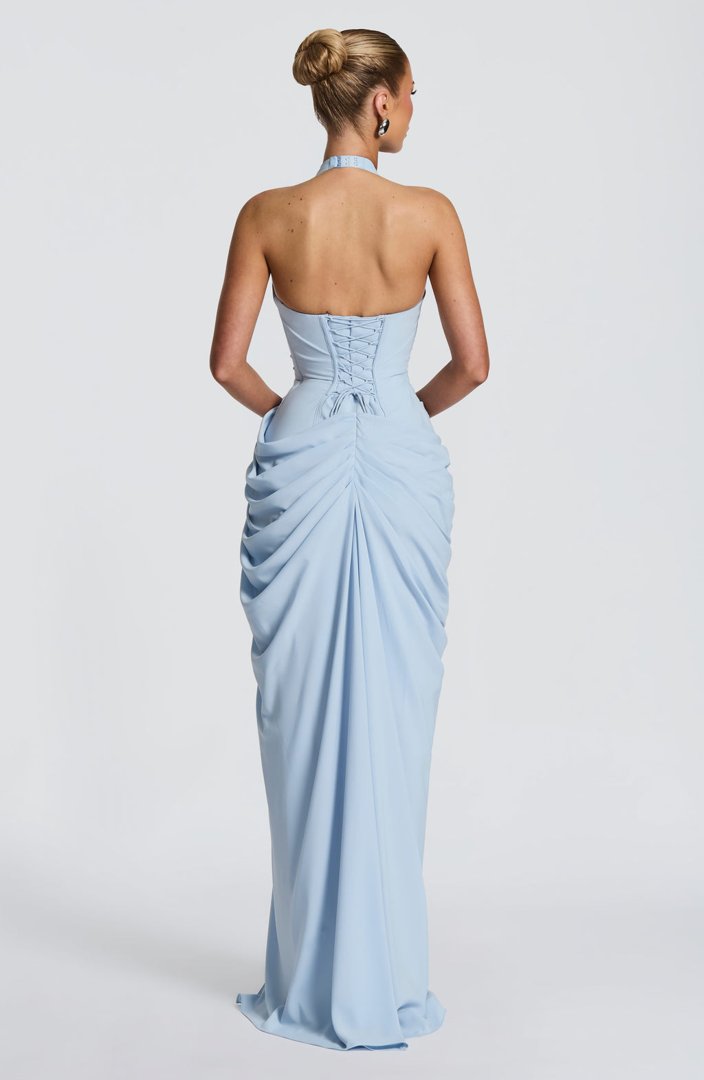 Vestido largo Minette - Azul Glaciar
