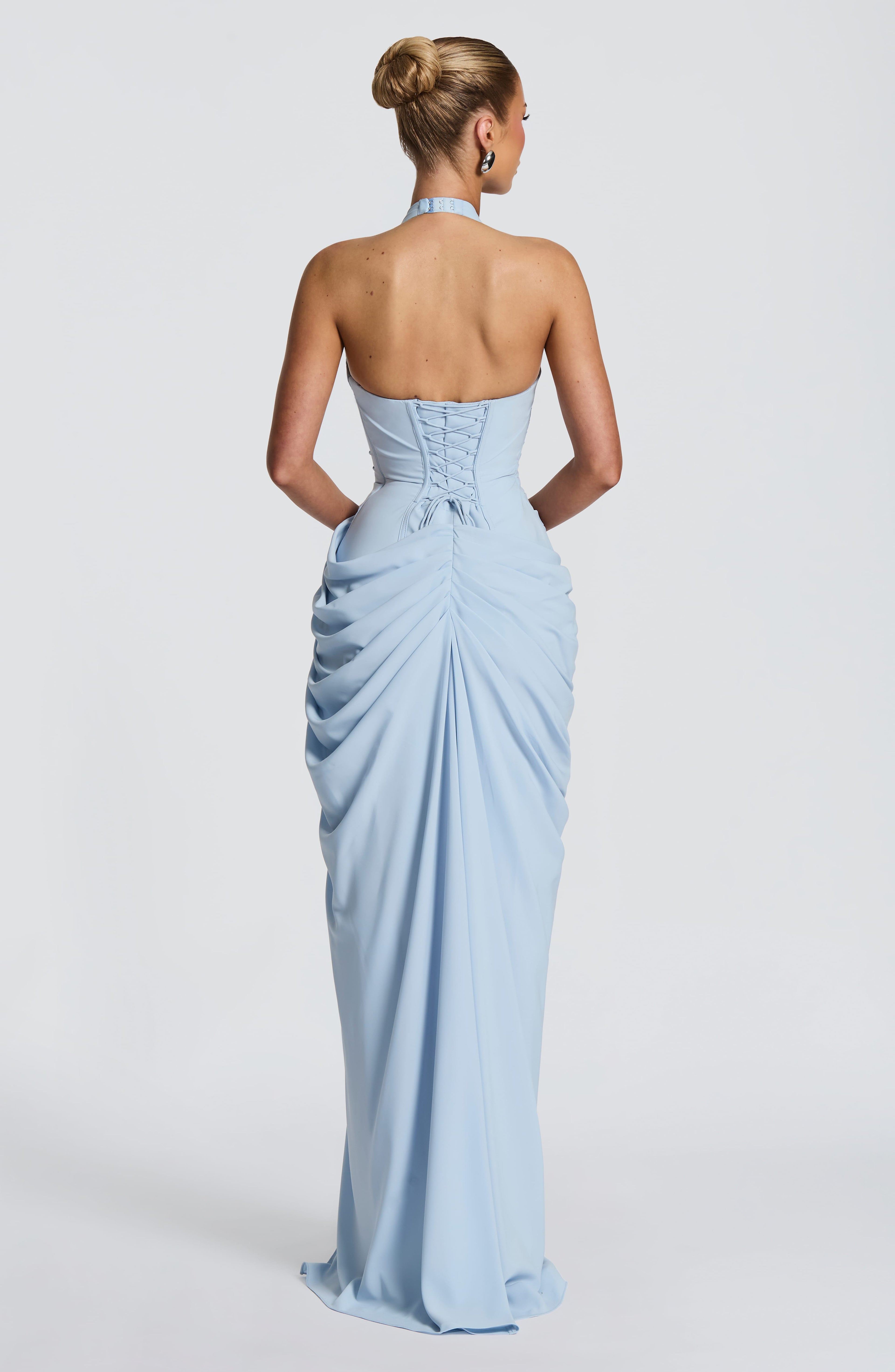 Vestido largo Minette - Azul Glaciar