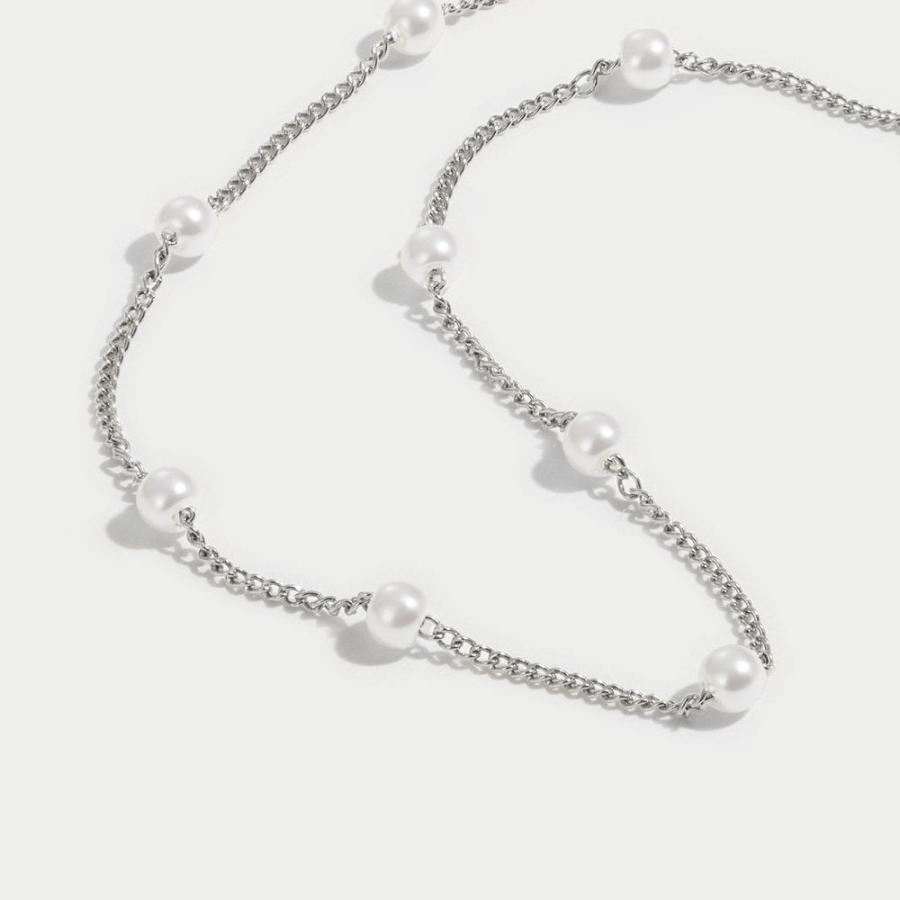 Nura Perla Collar de Plata de 18K