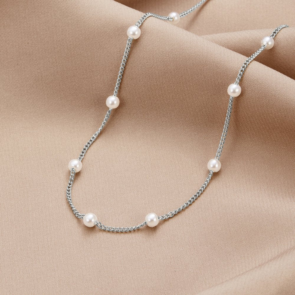 Collar de Perlas Nura de 18K Plata