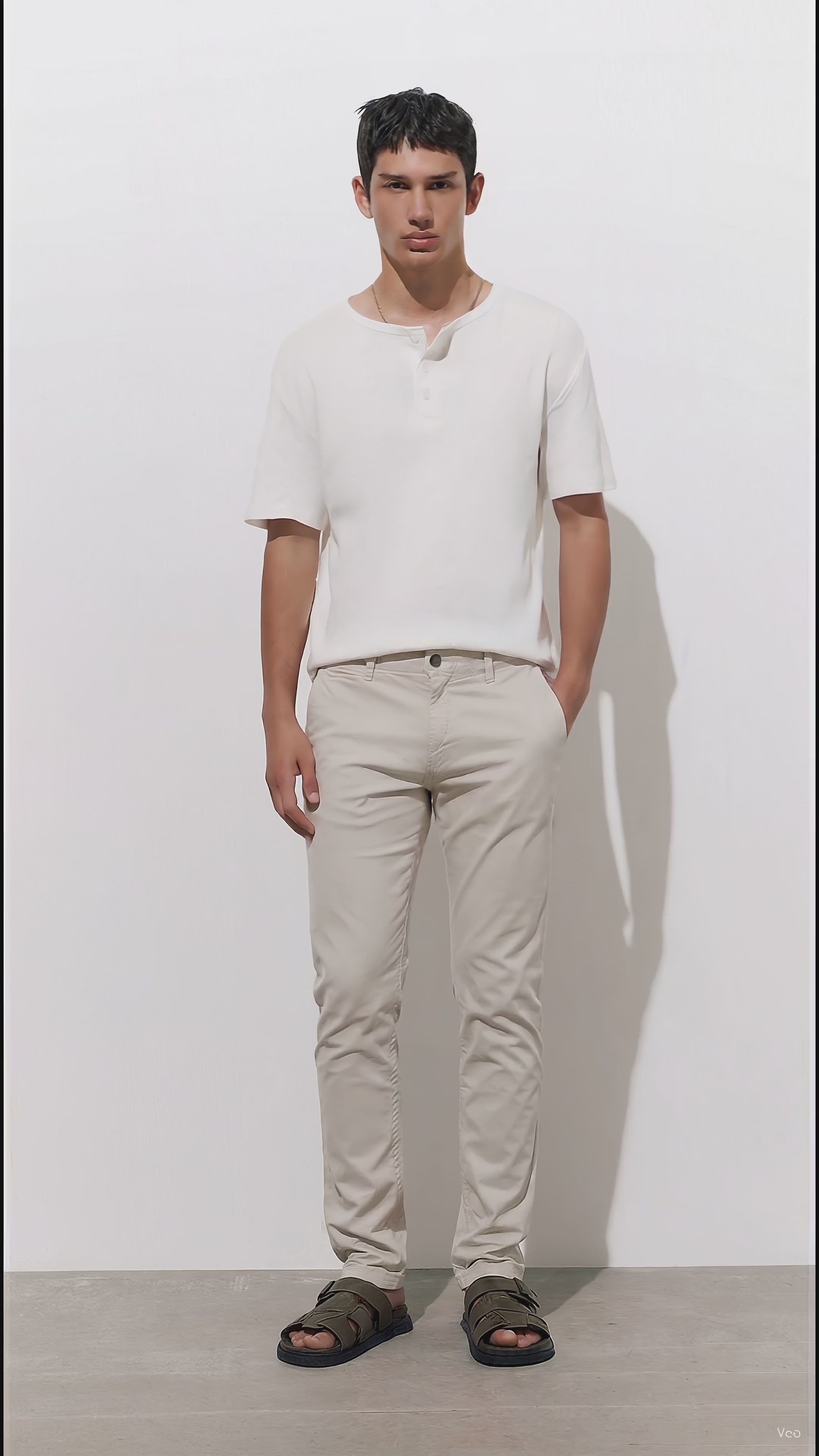 Pantalón Slim Fit Beige
