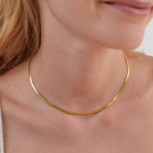 Cadena de serpiente Collar dorado
