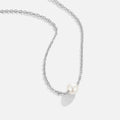 Collar de perlas de plata Solitaire
