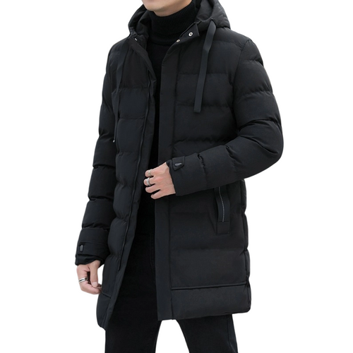 Adrian - Chaqueta acolchada para hombres con capucha, de longitud media