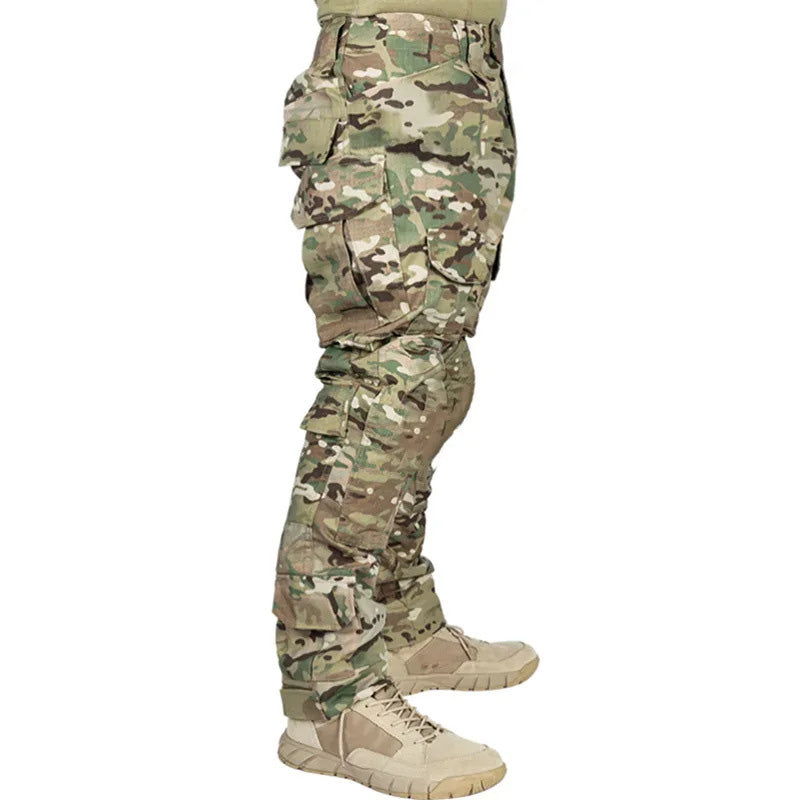 Pantalones Cargo Tácticos para Hombre con Protección para las Rodillas