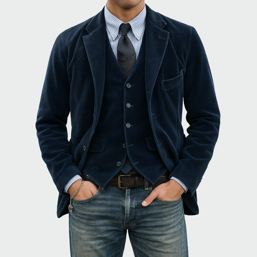 Conjunto de Blazer y Chaleco Elegante