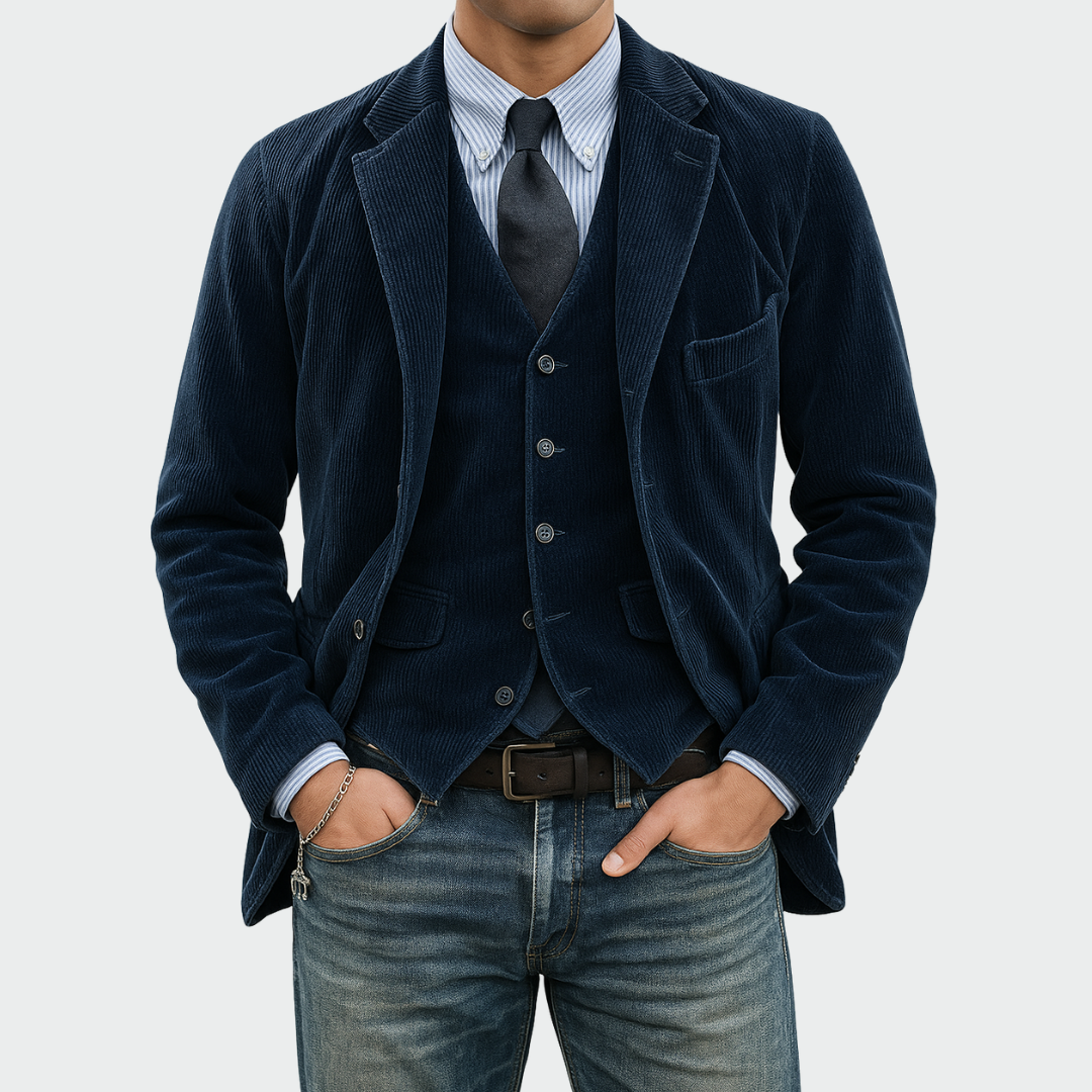 Conjunto de Blazer y Chaleco Elegante