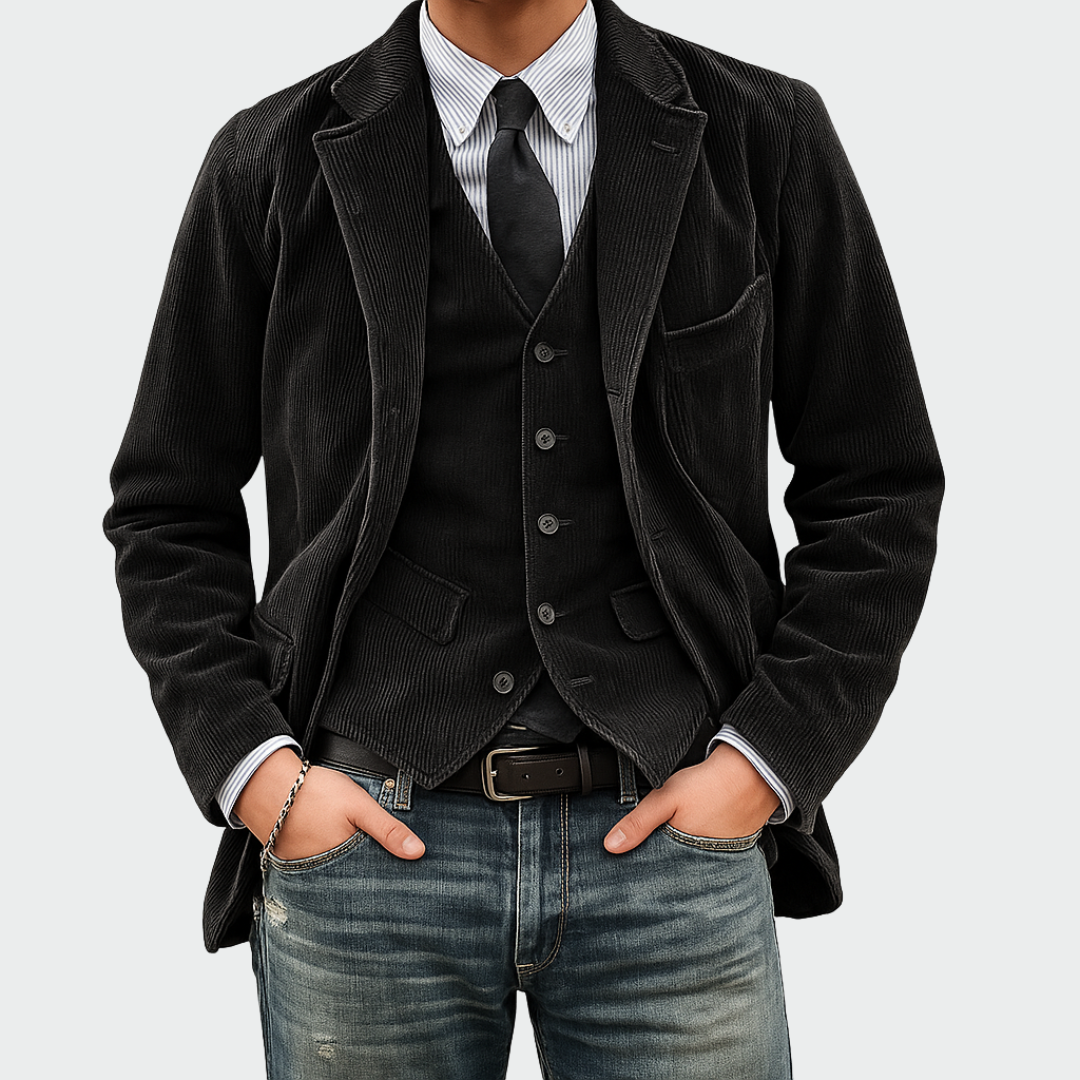 Conjunto de Blazer y Chaleco Elegante