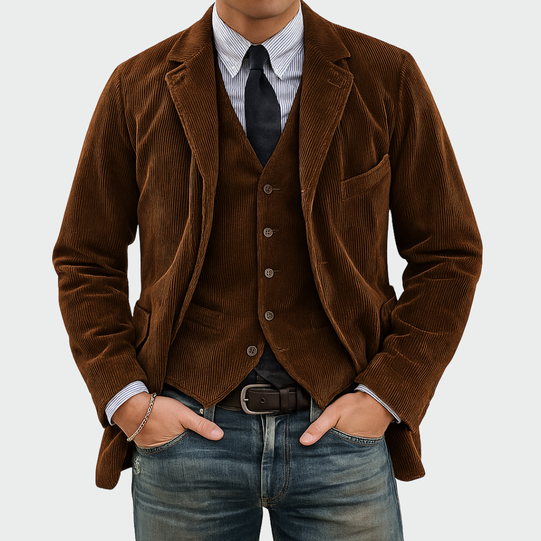 Conjunto de Blazer y Chaleco Elegante
