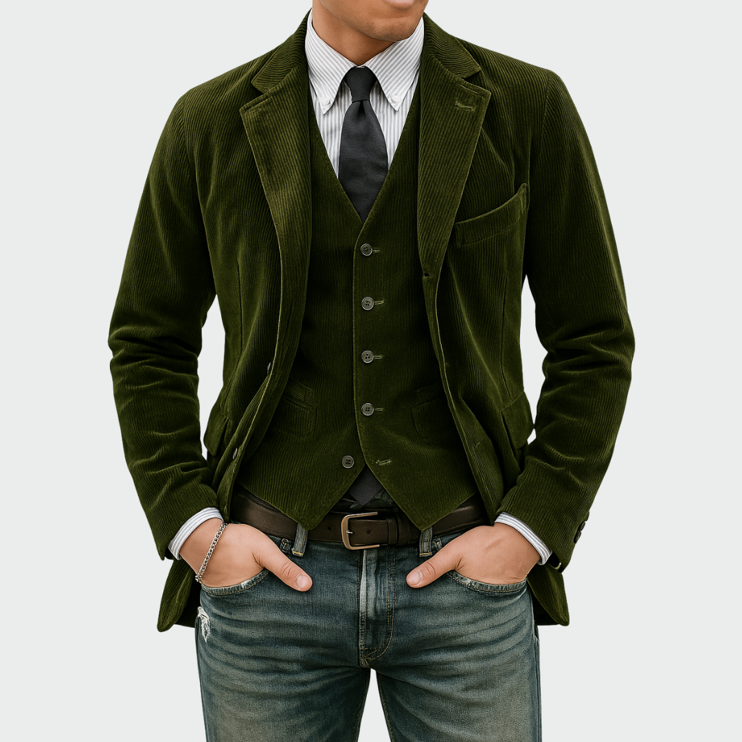 Conjunto de Blazer y Chaleco Elegante