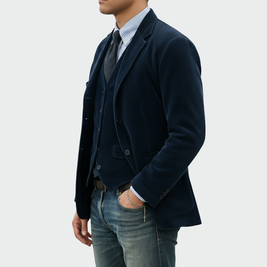 Conjunto de Blazer y Chaleco Elegante