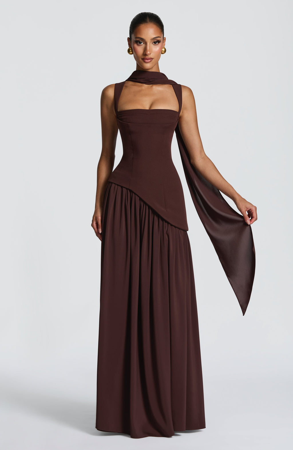 Vestido Maxi Tullulah - Marrón Ciruela