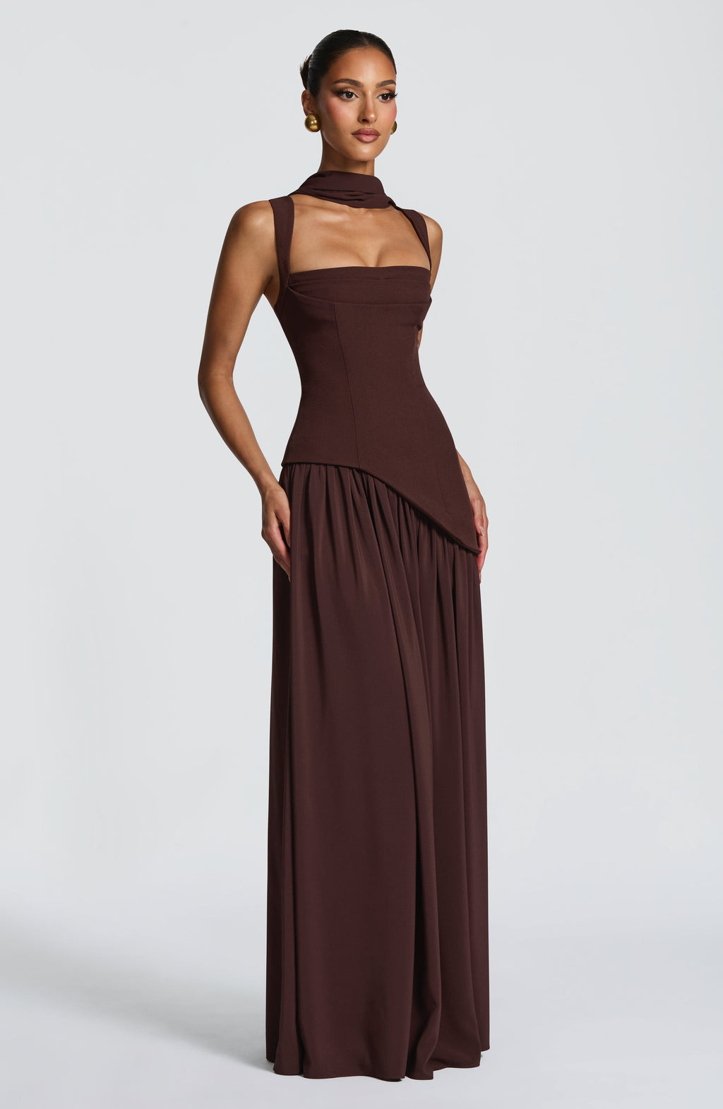 Vestido Maxi Tullulah - Marrón Ciruela