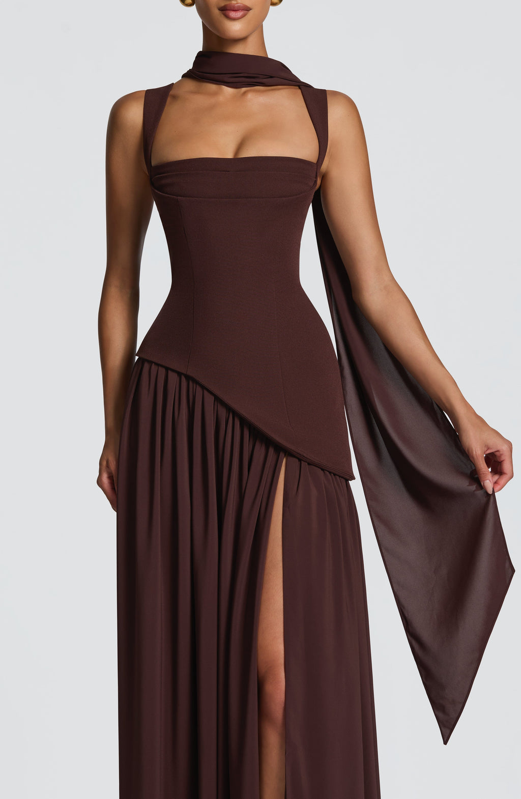 Vestido Maxi Tullulah - Marrón Ciruela