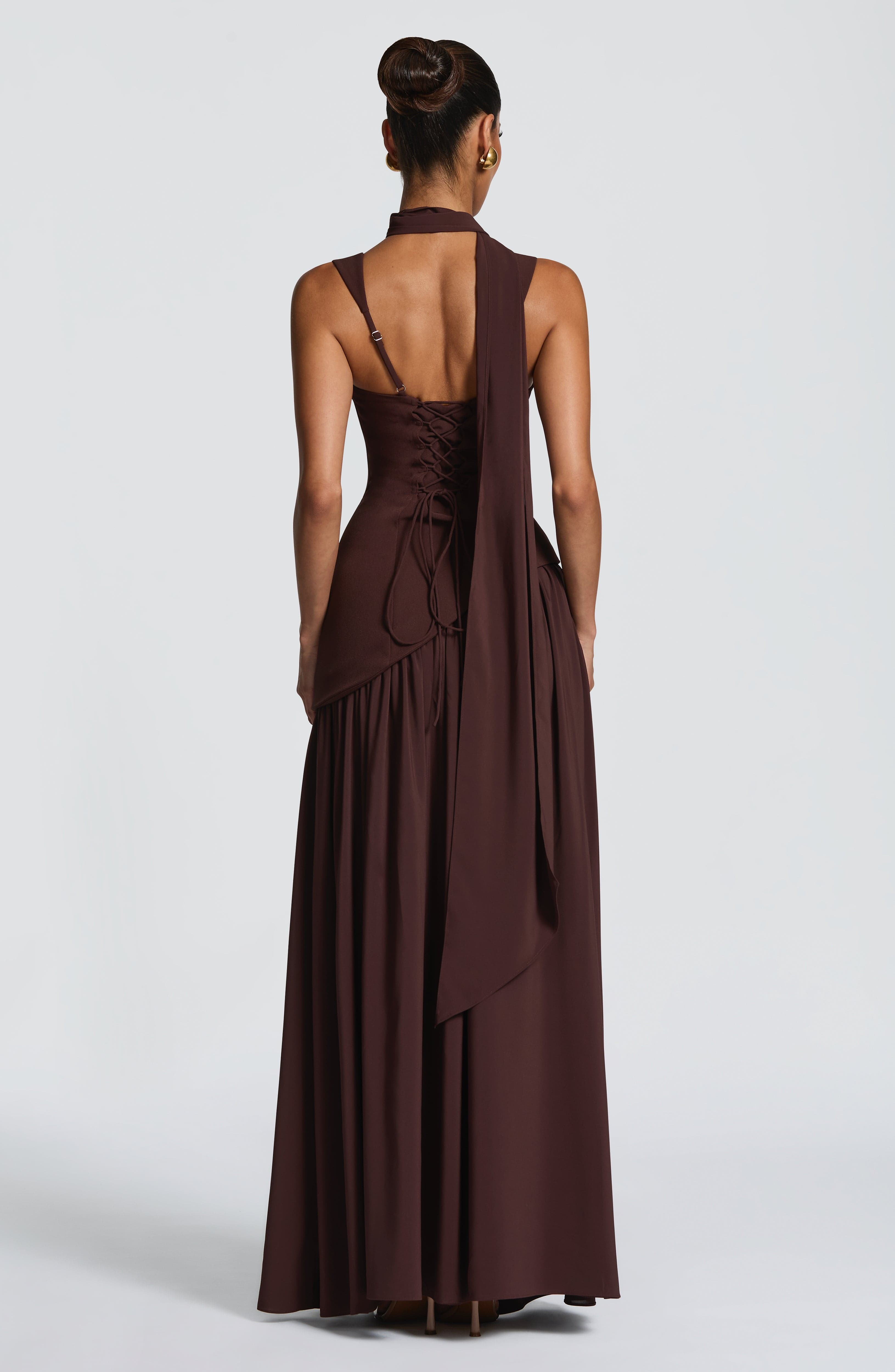 Vestido Maxi Tullulah - Marrón Ciruela