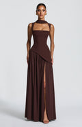 Vestido Maxi Tullulah - Marrón Ciruela