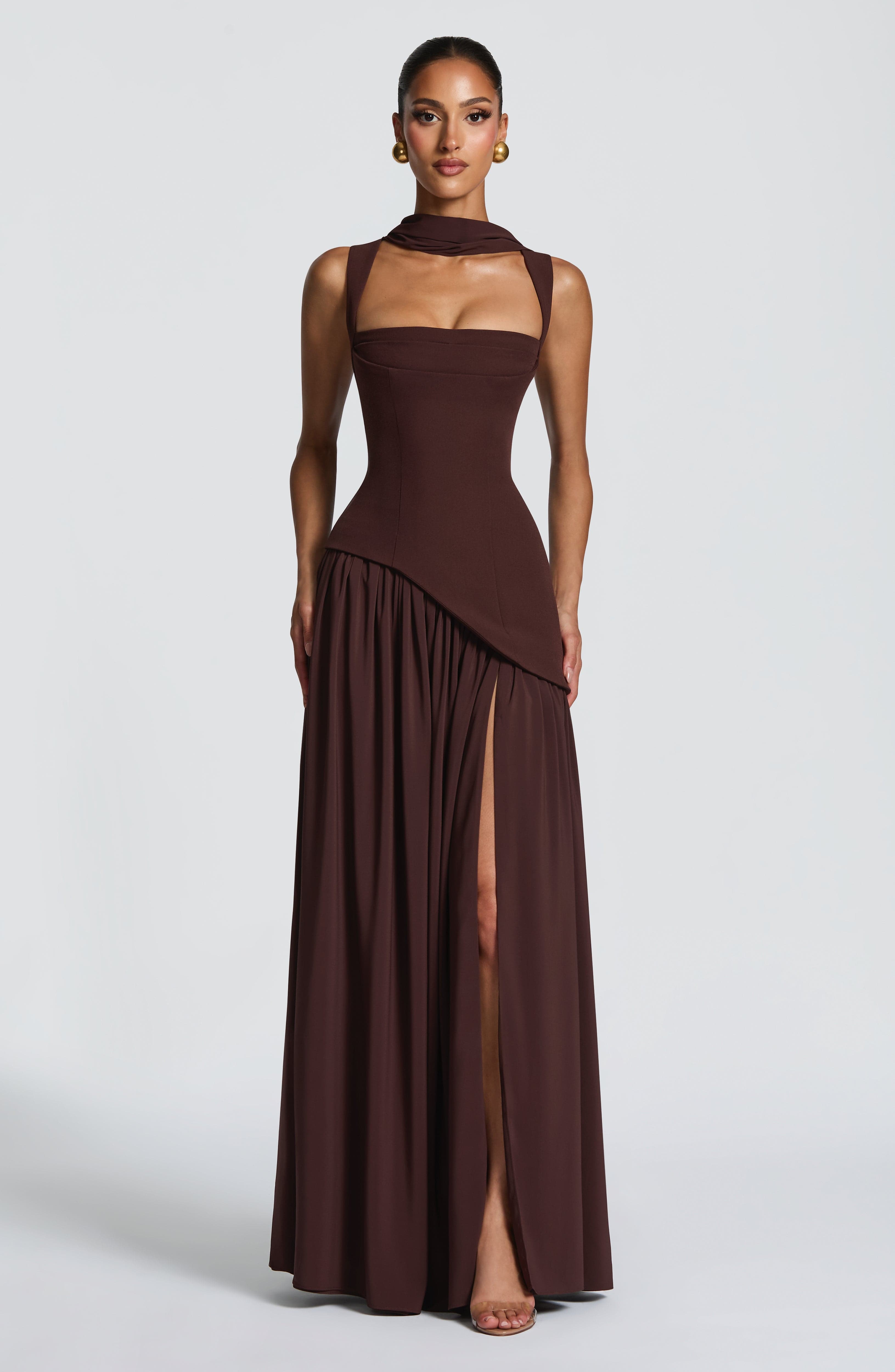 Vestido Maxi Tullulah - Marrón Ciruela